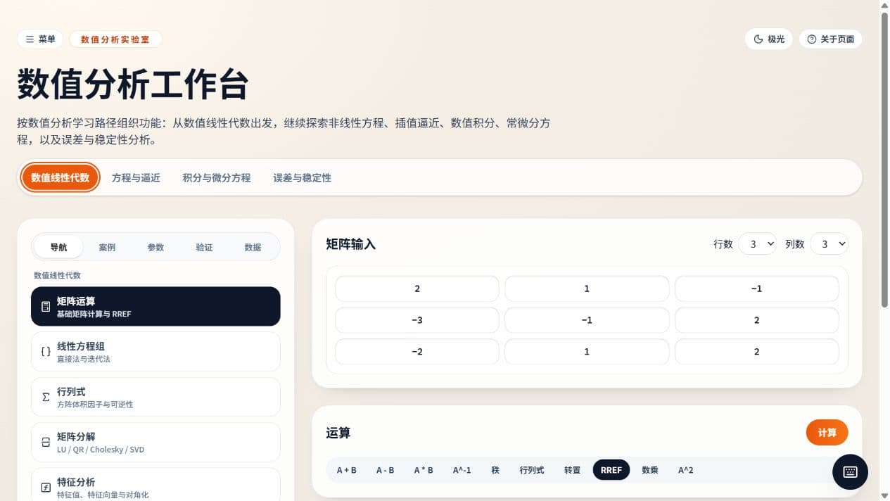 Numerical Analysis Studio项目界面截图